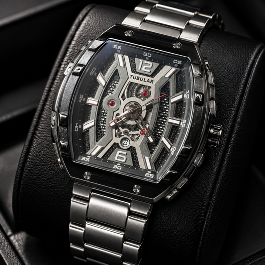 TUBULAR Men's Watch 5517 SILVER BLACK