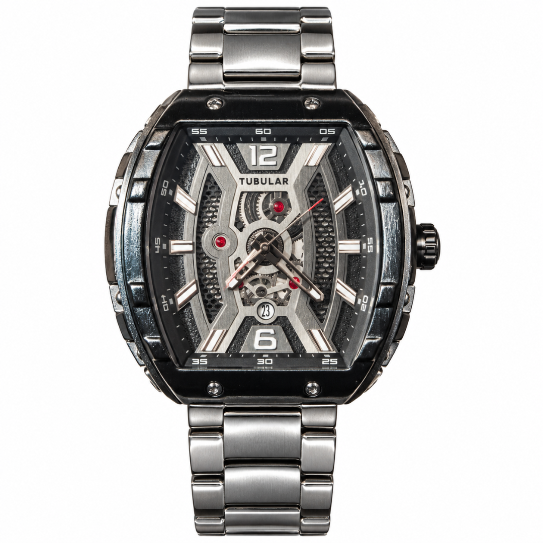 TUBULAR Men's Watch 5517 SILVER BLACK