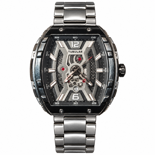 TUBULAR Men's Watch 5517 SILVER BLACK