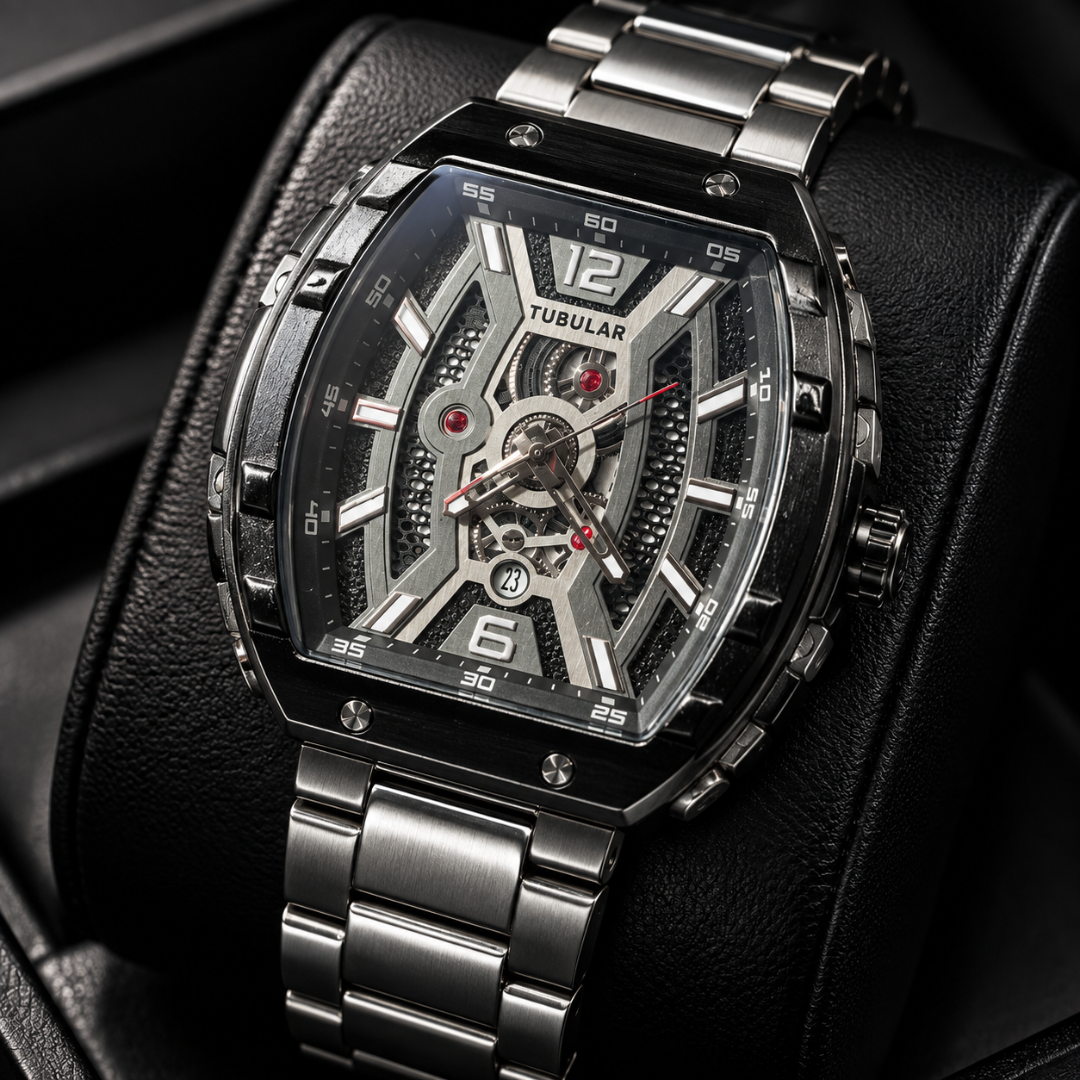 TUBULAR Men's Watch 5517 SILVER BLACK